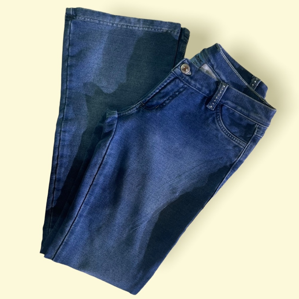 Stretchy Retro looking Jeans with Rhinestones size XL